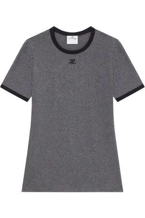 Courrèges T-shirt med kontrastkant