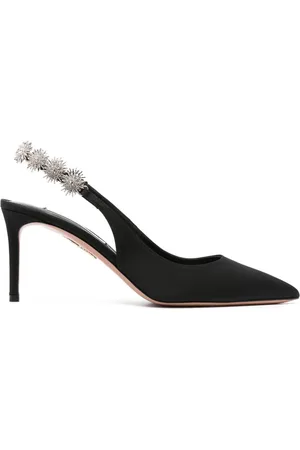 Aquazzura Krystaludsmykket 90mm slingback-pumps
