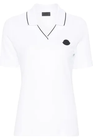 Moncler Polo med logo-applikation