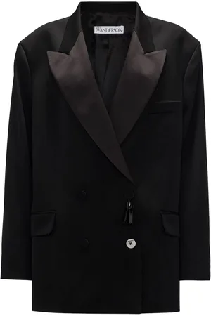 J.W.Anderson Dobbeltradet blazer med kontrastkrave