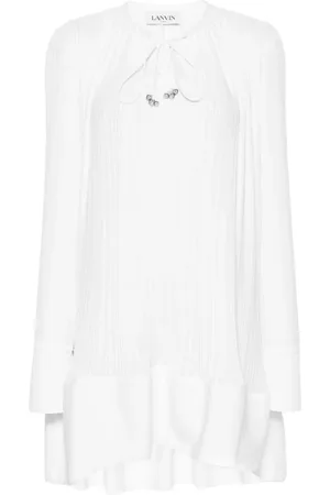 Lanvin Kort kjole med plisseringer