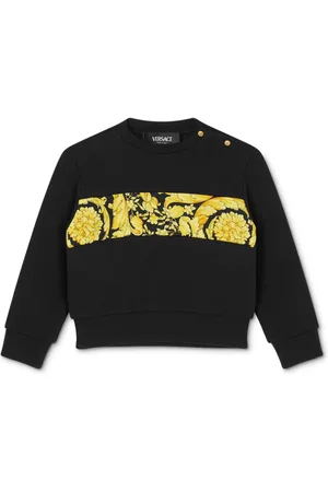 VERSACE Sweatshirt i jersey med Barocco-stribe