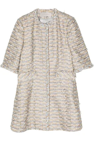 SHIATZY CHEN Tweed-frakke med perledekoreret kant