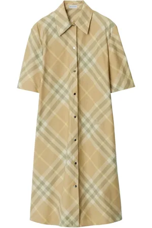 Burberry Vintage-ternet skjortekjole