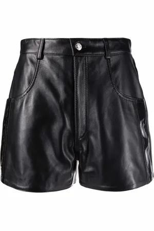 Manokhi Højtaljede lædershorts