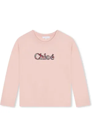 Chloé Langærmet T-shirt med slogantryk
