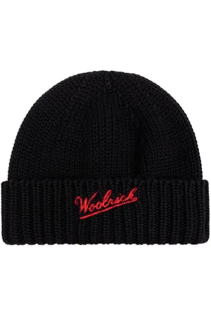 Woolrich Intarsiastrikket hue med logo