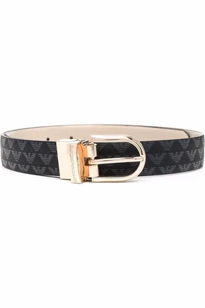 Emporio Armani Bælte med spændelukning og monogramtryk