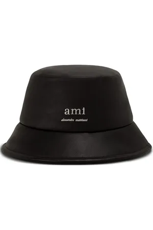 Ami Bøllehat i læder med logoplade