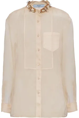 Prada Broderet skjorte i organza