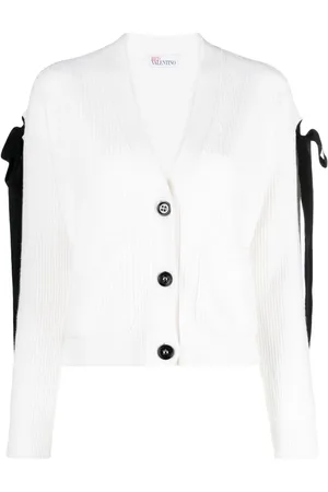 RED Valentino Cardigan med sløjfeudsmykning og V-hals