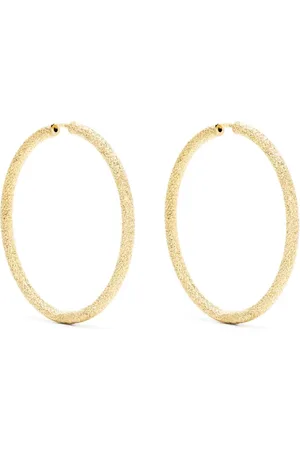 CAROLINA BUCCI Store Florentine-hoop-øreringe i 18 karat guld