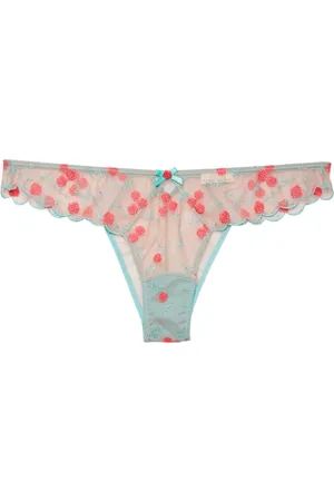 FLEUR DU MAL Underbukser med rose og Vine-broderi