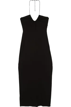 Michael Kors Ruchet kjole med halterneck