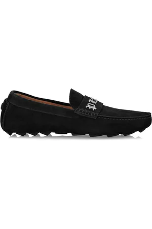 Philipp Plein Loafers i ruskind med logoplade