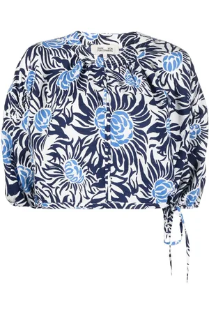 Diane von Furstenberg Cropped top med blomstertryk