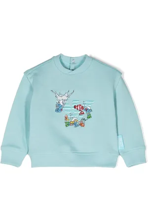 Emporio Armani X The Smurfs sweatshirt med broderi