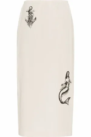 Prada Chambray-skjorte med symboltryk