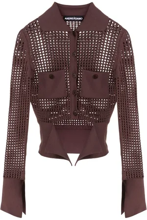 ANDREADAMO Cardigan i løs strik med paneler