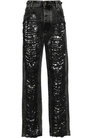 DARKPARK Karen jeans med slitageeffekt og smal pasform