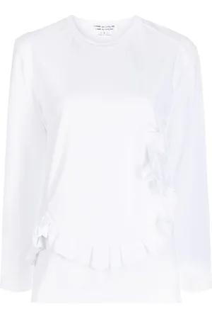 Comme des Garçons Sweatshirt med flæsedetalje og rund hals