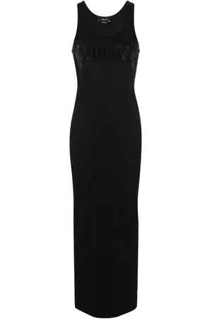 BLUMARINE Lang kjole med logotryk