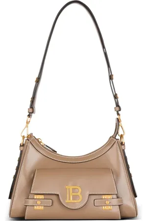 Balmain B-Buzz skuldertaske i læder