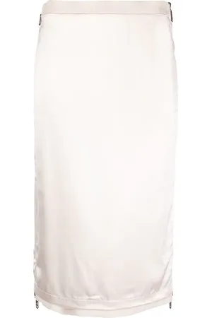 Fendi Mellemlang gabardine-nederdel med satin-finish