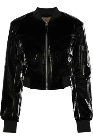 Elena Velez Cropped bustier-bomberjakke