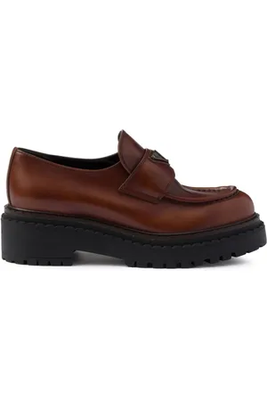 Prada 55 mm loafers i læder