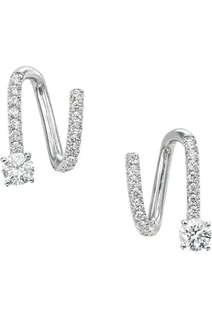 Anita Spiral-øreringe i 18 karat hvidguld med diamanter