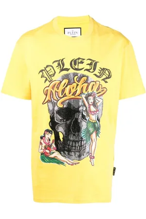 Philipp Plein Kortærmet T-shirt med blomstertryk