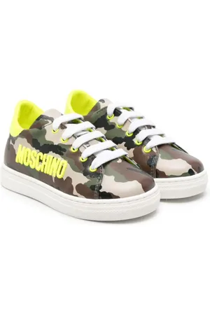 Moschino Sneakers med broderet logo og kamuflagetryk