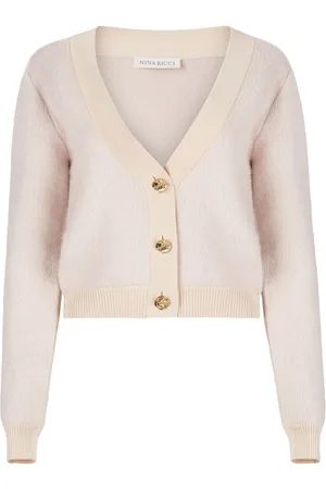 Nina Ricci Blandet cardigan i mohair med V-hals