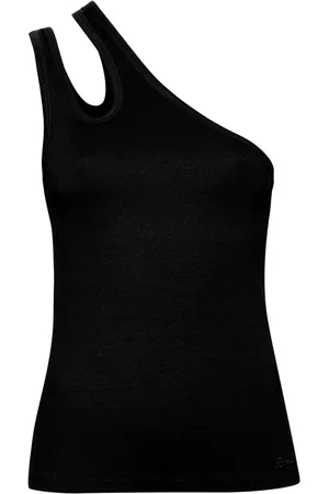 REMAIN Ribstrikket tanktop med rund hals