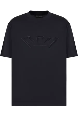 Emporio Armani T-shirt i jersey med hævet logo