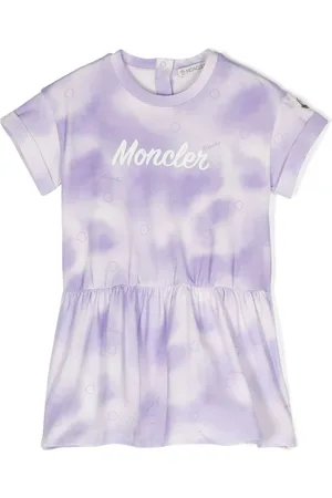 Moncler Kjole med batiktryk og logotryk