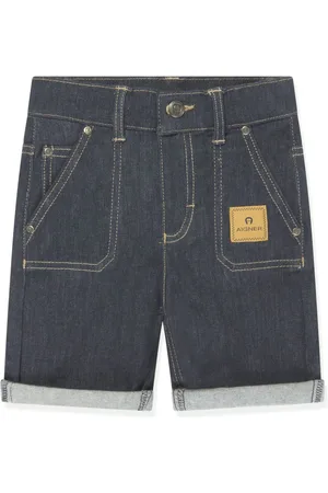 Aigner Denimshorts med logo-applikation