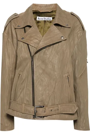 Acne Studios Bikerjakke med krøllet effekt