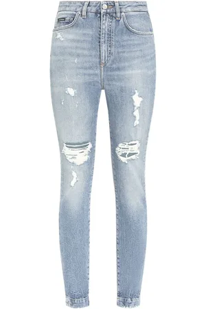 Dolce & Gabbana Audrey skinny-jeans med slitageeffekt