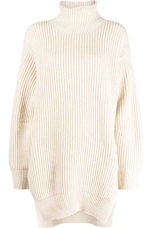 Jil Sander Ribstrikket trøje med rullekrave