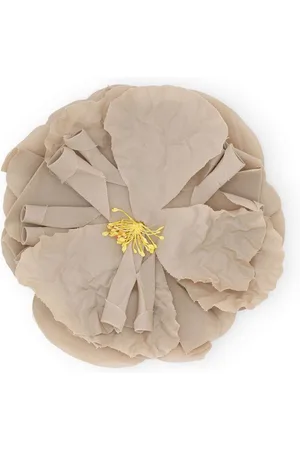 Dolce & Gabbana Broche i poplin med blomstret applikation
