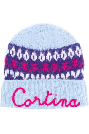 MC2 SAINT BARTH Fair-isle hue med slogan-broderi