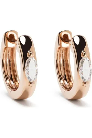 Anita Marquise huggie-øreringe i 18 karat rosaguld med diamanter