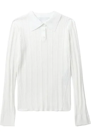 3.1 Phillip Lim Ribstrikket top med lange ærmer