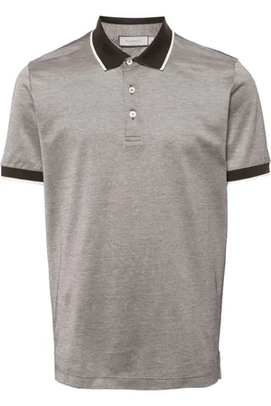 CANALI Polo med kontrastdetalje