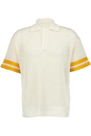 Givenchy Stribet polo i hæklet strik