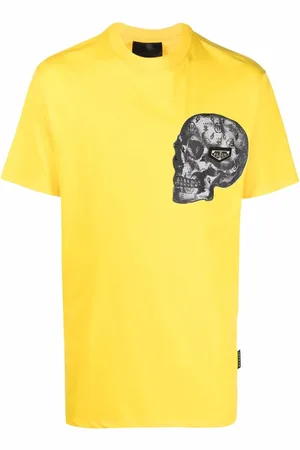 Philipp Plein T-shirt i bomuldsblanding med dødningehovedtryk