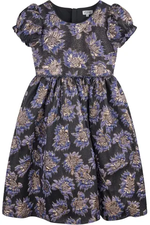 IAME Midi kjole i blomstret jacquard