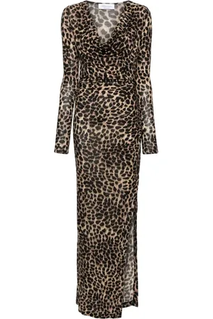 BLUMARINE Lang kjole med animalier-tryk